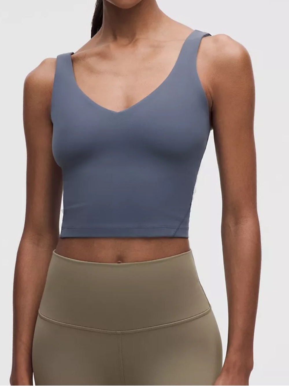 Lululemon Align V-Neck Crop Tank in Slate Blue